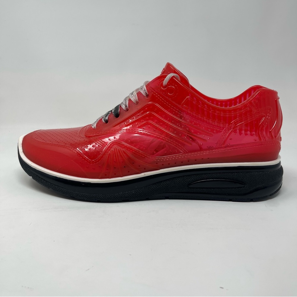 AIRDP by Ishu+ Transparent Red Designer Sneakers | Italian Fashion Tech Shoes‎ - Picture 6 of 16
